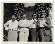 10" x 8" Glossy Photo From the 1933 Film "Turn Back the Clock" Featuring Moe, Larry & Curly as Wedding Singers -- Very Good Condition